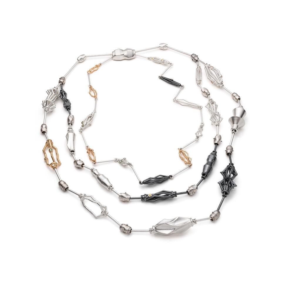 argent sterling, or 14k, diamants, sapphires, tourmalines, demantoids